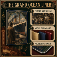 La collection de cartes à collectionner en métal de qualité supérieure Grand Ocean Liner pour les collectionneurs professionnels et les amateurs d'art nautique vintage