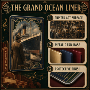 Colección de Tarjetas Metálicas Premium The Grand Ocean Liner para Coleccionistas Profesionales y Amantes del Arte Náutico Vintage - Product Image 6