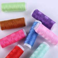 Máquina de rollo de hilo de coser de hilo de poliéster 100% de colores mezclados bordado a mano 200 yardas cada carrete para el kit de costura del hogar.