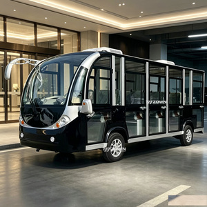 Bus touristique électrique éco-responsable à faible teneur en carbone, navette écologique verte, batterie au lithium longue durée pour les excursions dans les zones touristiques - Product Image 1