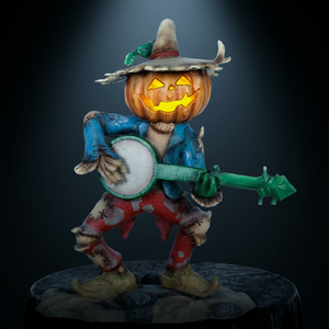 Calabaza 3D de Halloween <span class=keywords><strong>con</strong></span> diseños de gallina, rata, araña, ratón, hombre lobo, fantasma, bruja, esqueleto sin cabeza, de 100 cm, en resina, para árbol o banco - Product Image 3