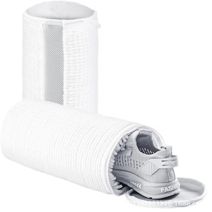 Sac de lavage pour chaussures OEM, diamètre 21 cm, housse de protection réutilisable pour lavage en machine, tissu non tissé rond, style minimaliste - Product Image 5