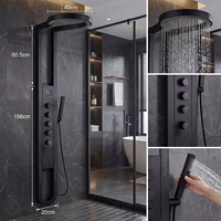Panneaux de douche multifonctions à effet pluie, étanches, de haute qualité, à montage mural, nouvelle mode, pour salle de bain