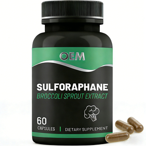 OEM/ODM Broccoliespruitextract Groentecapsules Natuurlijk Sulforaanaan Supplement Broccoliezaden Sulforaanaan Microcapsules - Product Image 1