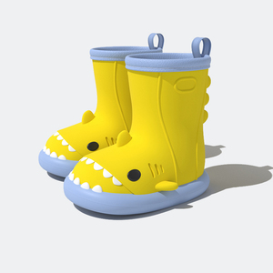 DERAN OEM Venta caliente tiburón lindo diseño de dibujos animados niños zapatos de <span class=keywords><strong>agua</strong></span> para bebés Pvc fácil de poner impermeable ligero <span class=keywords><strong>Botas</strong></span> de lluvia - Product Image 6