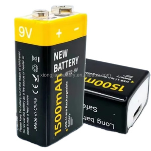 Xiongjian ชาร์จได้9V 5400mWh USB เซลล์แบตเตอรี่ลิเธียมไอออนแพคแบตเตอรี่<span class=keywords><strong>4</strong></span> in 1 600mAh 27000mWh 3000mAh - Product Image 1
