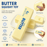 Jouet réaliste en forme de beurre, à remontée lente, doux et compressible, anti-stress, pour enfants et adultes, idéal comme cadeau
