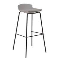 Tabouret de bar moderne et minimaliste avec dossier, chaise haute en métal avec repose-pieds pour café, îlot de cuisine, restaurant