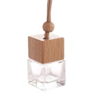 Botol parfum mobil gantung 10ml persegi botol penyebar aroma penyegar udara mobil botol minyak esensial kaca grosir