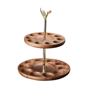 Soporte de madera para copas de vino, diseño minimalista rectangular, para almacenamiento en fiestas - Product Image 5