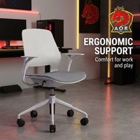 Chaise de bureau ergonomique intégrée AOR en maille, pivotante, hauteur réglable, polyvalente, design confortable, utilisation prolongée, garantie 2 ans