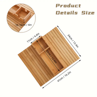 Plateau d'accoudoir de canapé en bambou avec plateau de table de canapé pliable anti-dérapant détachable porte-gobelet de canapé plateau de bras de canapé