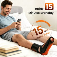 Bottes de massage chauffantes sans fil à vibration et air comprimé pour soulager les douleurs aux pieds, masseur rechargeable pour pieds et chevilles avec compression d'air