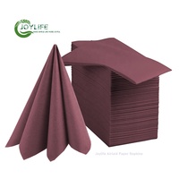 Serviettes de table jetables en lin avec poche intégrée pour couverts, paquet de 50 serviettes en tissu comme du papier pour le dîner et le mariage