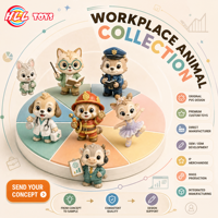 Figurine d'animal 3D personnalisée en PVC/ABS, jouet de collection en boîte mystère, personnage personnalisé OEM/ODM pour cadeau de marque et collection