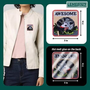 Awesome Possum <b>Patch</b> 3 Inches Iron On Embroidery <b>Patch</b> For Hats Clothes <b>Backpacks</b> Jeans DIY Sewing - Product Image 5
