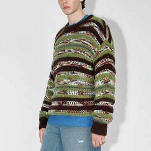 Suéteres de algodón de alta calidad para hombre, jersey de cuello redondo con logotipo personalizado, Top de punto de manga larga para la temporada de otoño - Product Image 3