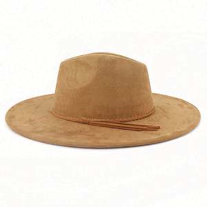 Chapeaux Fedora personnalisés en gros à large bord de 10 cm, unisexe, style Jazz, avec pompon en forme de cœur, pour affaires, extérieur et décontracté - Product Image 3