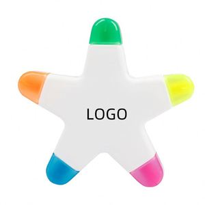 ปากกาไฮไลท์รูปดาวห้าแฉก หลายสี พิมพ์โลโก้ได้ ราคาถูก สำหรับนักเรียนและสำนักงาน - Product Image 1