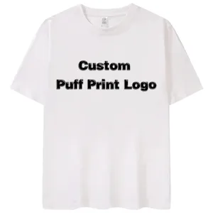 T-Shirt Hersteller Custom Heavy Cotton Foam 3D Puff Print T-Shirt Männer