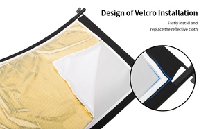 Réflecteur photographique en forme de U 180*60cm 4 en 1, tissu réfléchissant pliable, diffuseur doux pour appareil photo, vidéo, studio photo - Product Image 3