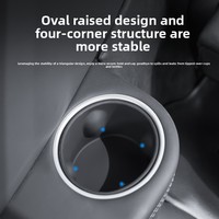 Porte-gobelets de troisième rangée pour Tesla Model Y Long Range (élastomère thermoplastique) pour la console centrale arrière et les côtés des portes