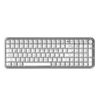 SQT Factory 75% Wired Wireless RGB Backlight Computer Crystal Keycaps Rechargeable Keyboard Custom Logo