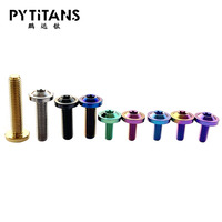 Gr5 boulons en titane m6 m10 m5 vis grande tête torx vis personnalisées tête de disque vis en titane m10 m6 moto par PYTIANS
