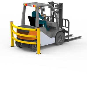 Lắp ráp đơn giản của hàng rào bảo vệ linh hoạt tiêu chuẩn để bảo vệ an toàn xe nâng - Product Image 5