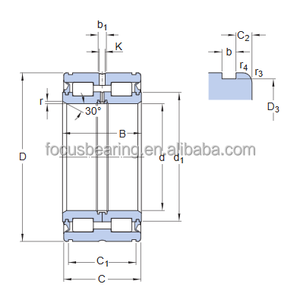 Rodamientos de Rodillos Cilíndricos de Doble Hilera y Complemento Completo NNF-5005/ADA-2LSV de 25x47x30 mm para Maquinaria de Minería - Product Image 5