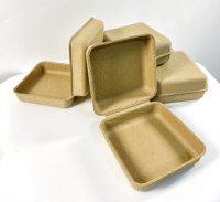 Boîte d'emballage carrée personnalisée en pulpe biodégradable et écologique pour chaussettes, haute résistance à l'humidité, respirante, anti-moisissure