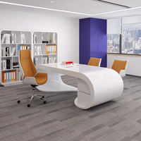 Mobilier de bureau luxueux table de patron bureau de direction 1800*1600*750 table en bois bureau de direction