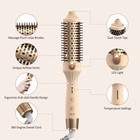 Lena 1.25 pouces ionique Air chaud Styler volumisé thermique brosse à cheveux ronde peigne céramique chauffée cheveux brosse à friser