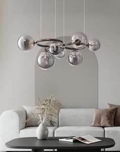 Lustre en fer à led de style moderne Décoration intérieure Suspension pour maison ou hôtel Luminaire élégant - Product Image 2