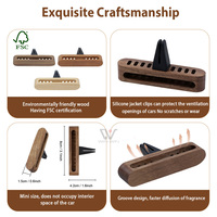 Accessoires pour l'intérieur de la voiture Rafraîchisseur d'air en bois Aromathérapie mentale Support pour voiture Clip Diffuseur en bâton d'huile essentielle