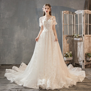 2025 nuova sposa piccola sposa dimagrante abito da sogno Super fata abiti da sposa - Product Image 1