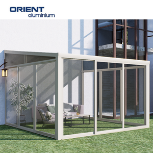 Véranda en aluminium 4 saisons avec <span class=keywords><strong>solarium</strong></span> rétractable personnalisé Véranda avec pergola Maisons en verre Véranda - Product Image 4