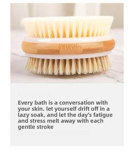 Brosse <span class=keywords><strong>de</strong></span> massage corporel en bois rond pour <span class=keywords><strong>gommage</strong></span> et nettoyage sous la douche - Product Image 3