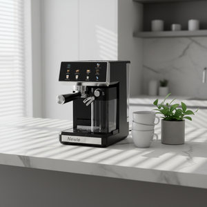 Machine à café expresso Newle automatique, 20 bars de pression, acier inoxydable, 1,8 L, nettoyage automatique, machine à expresso italienne - Product Image 6