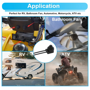 12V su geçirmez RV basmalı düğme anahtarı IP65 Metal ON/OFF SPST anahtarı için motosiklet/araba banyo Fan Max akım 10A Max 250V - Product Image 6