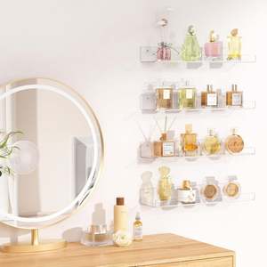 Dropshipping Shopify Upsimples 2 Pack d'étagères en acrylique pour rangement mural, présentoir, organisateur pour salle de bain et chambre à coucher - Product Image 4