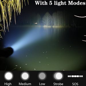 Linternas LED Recargables USB de 1200 Lúmenes, Súper Brillantes, Resistentes al Agua, para Exteriores, Emergencias, Portátiles, Venta al Por Mayor - Product Image 2