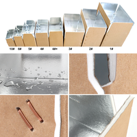 Boîte d'expédition en carton ondulé en aluminium avec logo personnalisé, grande et petite, 6*6*6 pouces, boîte d'expédition alimentaire, carton d'isolation