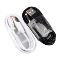 Câble de charge magnétique USB 5V 1A pour montres connectées, compatible PVC, 2,5 mm, 2,84 mm, 4,0 mm, 7,62 mm, noir