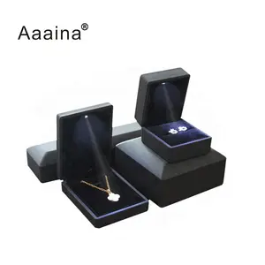 Sieraden Verpakking Led Verlichting Ring Doos Met Lichte Sieraden Verpakking Voor Sieraden Plastic Geschenkdoos