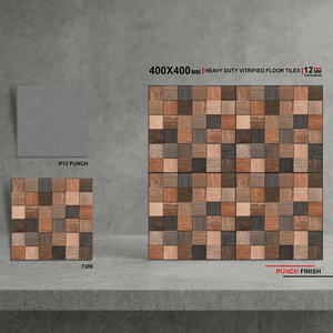 Carreaux de sol extérieurs décoratifs en porcelaine émaillée numérique effet pierre espagnole 40x40cm, 12mm d'épaisseur - Product Image 4