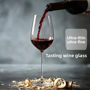 Verre à dégustation de vin rouge à long pied en cristal sans plomb, ultra fin, fait main, luxe léger, compatible lave-vaisselle - Product Image 3