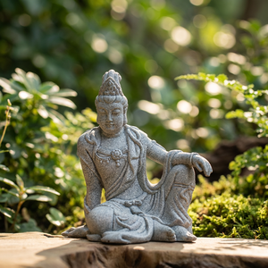 Statue de décoration Bonsaï semi-artisanale bionique, style chinois <span class=keywords><strong>Bouddha</strong></span> Zen, micro-paysage d'intérieur, pour salon, entrée, boutique - Product Image 4
