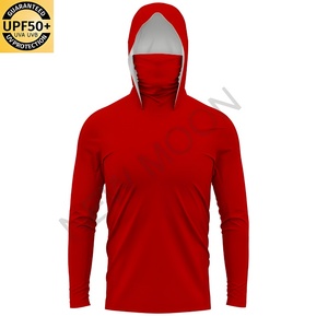 Camisa de Pesca Personalizada con Logotipo Serigrafiado y Termosellado, Protección Solar UPF 50, Manga Larga, con Capucha, Color Sólido, para Hombre - Product Image 5