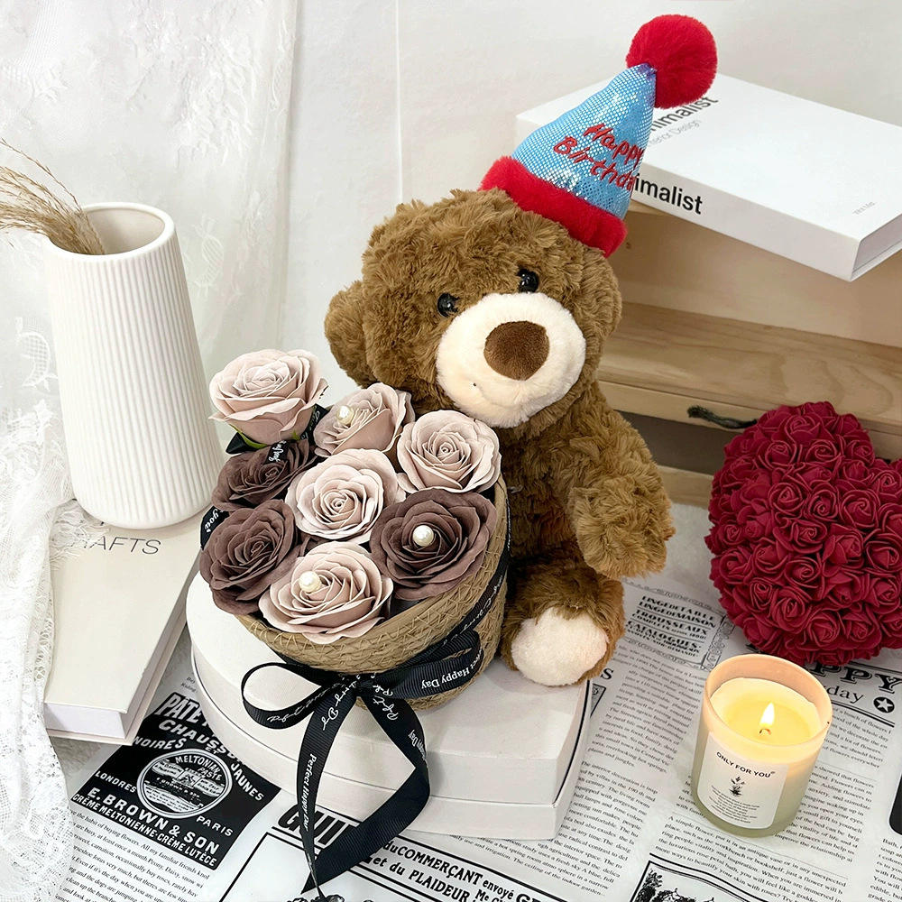 ช่อดอกไม้หมีช็อกโกแลต